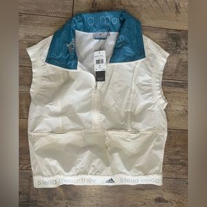 Adidas by Stella McCarthy windbreaker pull over vest. Size Small. Sold out! NWT.